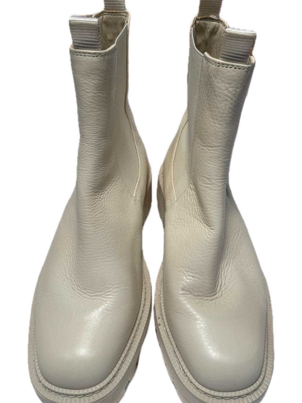 Sam Edelman Laguna Waterproof Cream Leather Chelsea Boots 9W EUC